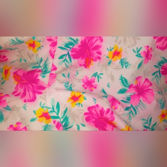 Koalakids Floral Pink Kids Swim Top - Picture 2 of 7